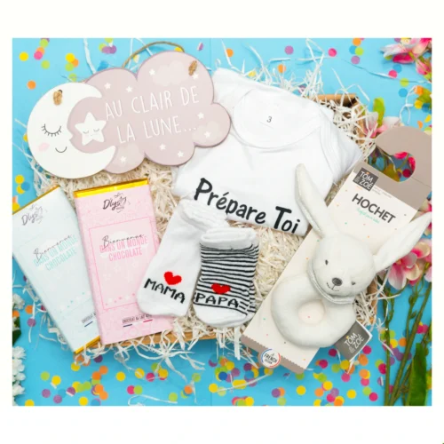 Coffret cadeau naissance personnalisé  | COFFRET CADEAU HELLO BABY