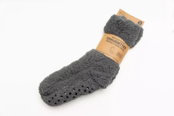 chaussettes d’hiver gris