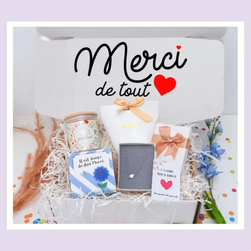 Idée cadeau remerciement | COFFRET MERCI DE TOUT COEUR