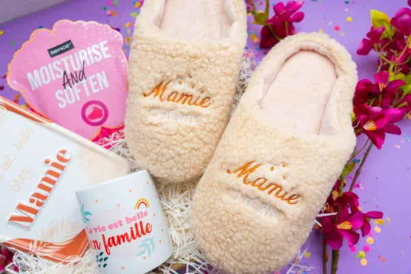 pantoufles cadeau pour mamie