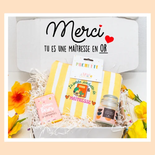 Cadeau merci maitresse | Coffret maitresse en Or