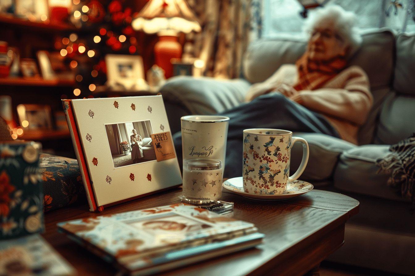 Scène confortable d'un intérieur douillet avec décoration de Noël